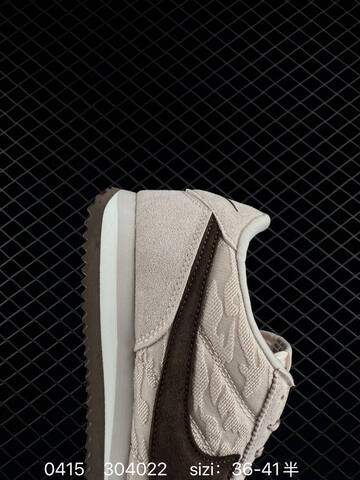 Nike Classic Cortez Light Beige With Dark Brown Swoosh Brown Outsole EU 36-41 5 Lifestyle - Unisex (BS-72093)