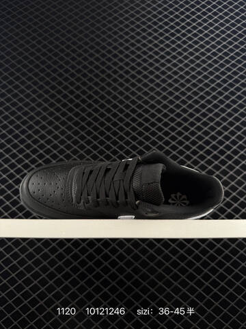 Nike Court Vision Low Black With White Speckle And White Swoosh 36-45 Casual - Unisex (BS-74101)