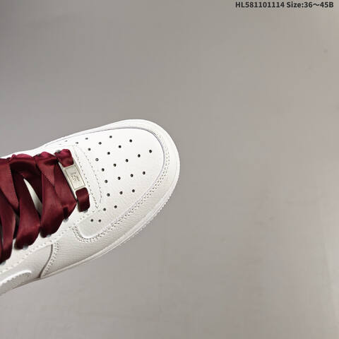 Nike Air Force 1 07 White Dark Red EU 36-45 Sneaker - Unisex (BS-63751)