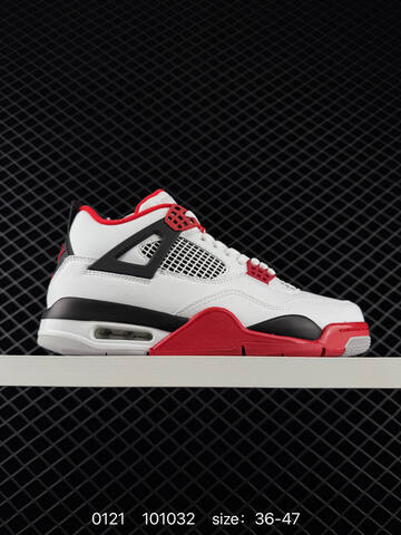 Jordan Air Jordan 4 Retro DC7770-160 White Red Black Grey EU 36-47 Basketball Shoe - Unisex (BS-79799)