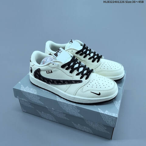 Nike Air Jordan 1 Low White Black EU 36-45 Lifestyle - Unisex (BS-67256)