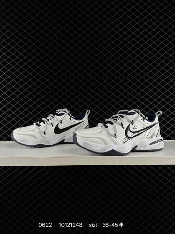 Nike Air Monarch IV White Black Grey EU 36-45 Training Shoe - Unisex (BS-70648)