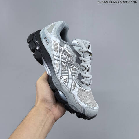 ASICS GEL-NYC Silver Grey Black EU 36-46 Running Shoe Running Sneakers - Unisex (BS-69128)