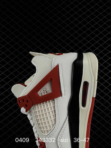 Jordan Air Jordan 4 Retro White Red Black Sail EU 36-47 Basketball Shoe - Unisex BS-79520