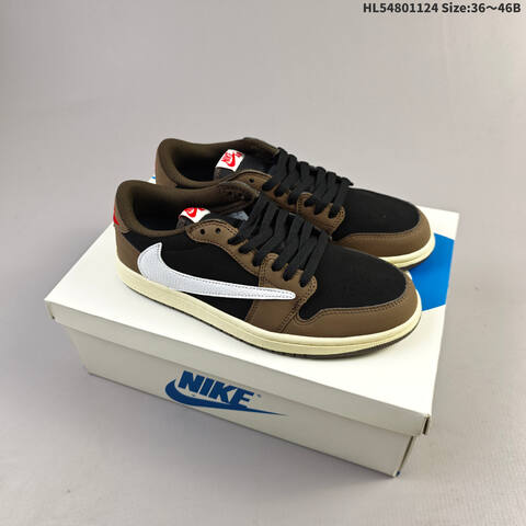 Jordan Air Jordan 1 Low x Travis Scott DM7866-140 White Yellow Blue EU 36-46 Casual - Unisex BS-63169
