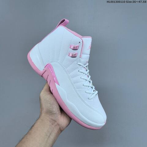 Jordan Air Jordan 12 Retro White Pink 36 47 5 Basketball - Unisex (BS-67021)