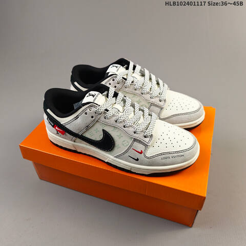 Jordan Air Jordan 1 Low White Grey Black With Green Accents EU 36-45 Casual - Unisex (BS-63572)