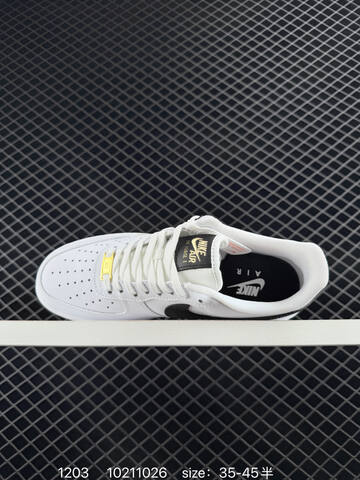 Nike Air Force 1 Low White Black Gold EU 35-45 5 Lifestyle - Unisex (BS-73865)