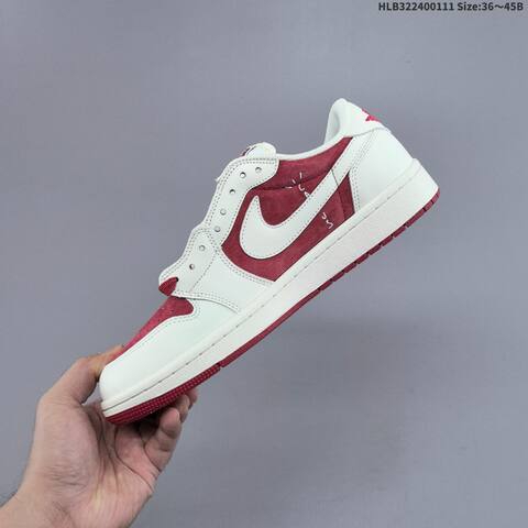 Nike Air Jordan 1 Low x Travis Scott White Red EU 36-45 Lifestyle - Unisex (BS-67006)