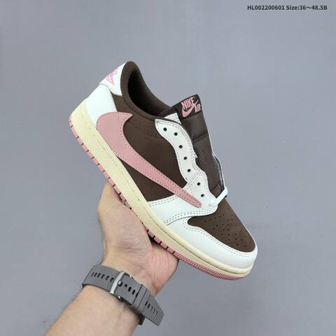 Nike Air Jordan 1 Low Brown White Pink 36 48 5 Lifestyle - Unisex BS-65824