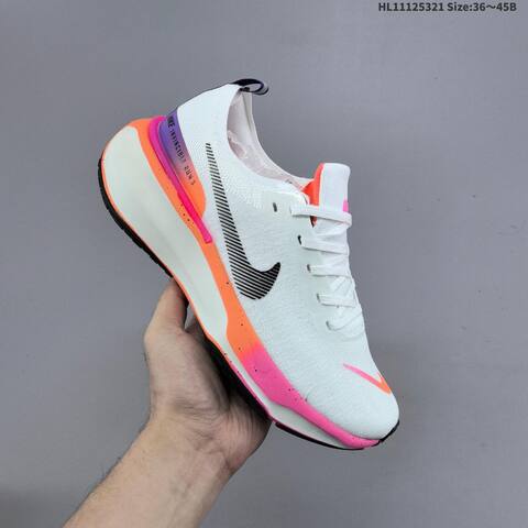 Nike ZoomX Invincible Run FK 3 White Black Orange Pink Purple EU 36-45 Running Shoe - Unisex BS-61213