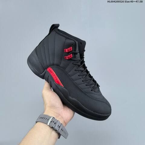 Jordan Air Jordan 12 Retro Black Red 40 47 5 Basketball - Men s BS-65872