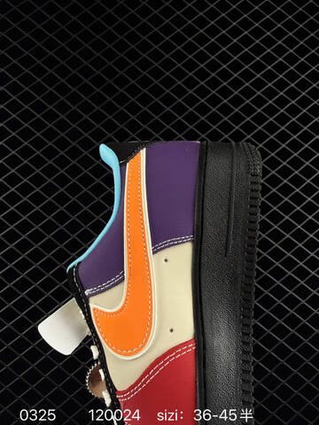 Nike Air Force 1 Low Black Red Purple Orange Beige EU 36-45 Skate - Unisex (BS-72466)