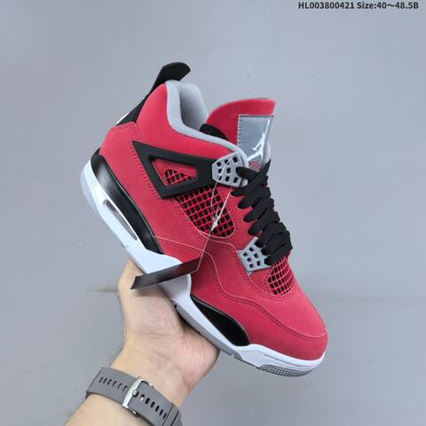 Jordan Air Jordan 4 Retro Toro Bravo Red Black White 40 48 5 Basketball - Men s BS-66092