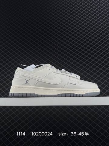 Nike SB Dunk Low Cream White With Black Blue Grey And Lavender Monogram Custom Colorways EU 36-45 Skate - Unisex (BS-74219)