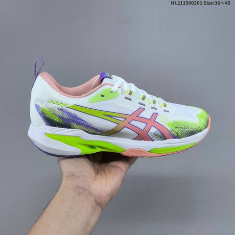 ASICS Court FF Novak Blue Neon Green EU 40 45 Tennis Shoe EU 40-45 Casual Sneakers - Men's (BS-69024)