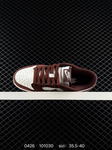 Nike Dunk Low Sail Burgundy White And Brown Suede With Gold Mini Swoosh EU 35 5-40 Lifestyle - Unisex (BS-71855)