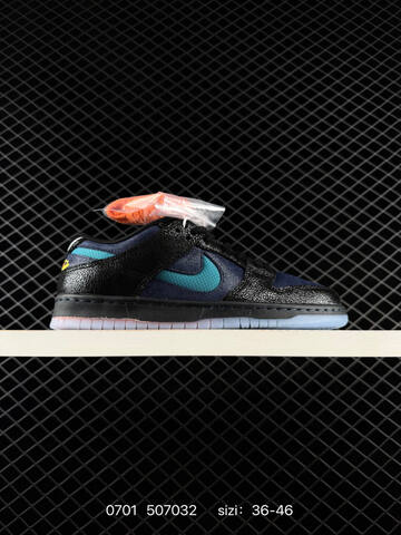 Nike SB Dunk Low Black Navy Teal Orange White EU 36-46 Skate Shoe - Unisex (BS-70500)