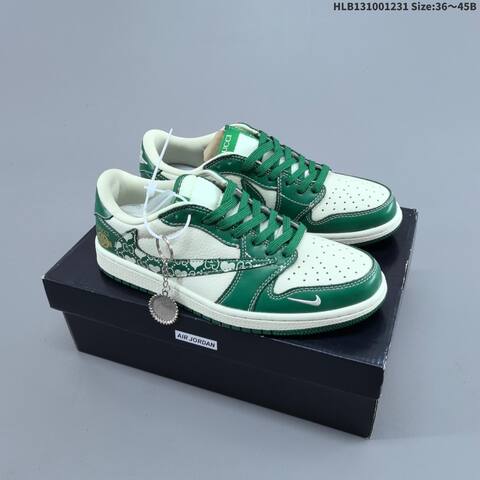 Jordan Air Jordan 1 Low White Olive Green EU 36-45 Casual - Unisex (BS-67159)