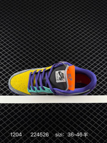 Nike SB Dunk Low Pro Grey Purple Yellow Black Turquoise EU 36-46 5 Skate - Unisex (BS-73853)