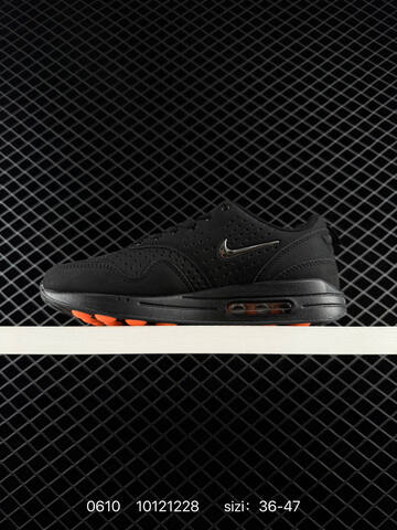 Nike Air Max 1 Black Silver Orange EU 36-47 Lifestyle - Unisex (BS-70845)