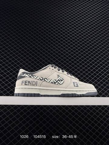 Nike SB Dunk Low Beige Black With Fendi Monogram Details EU 36-45 5 Skate - Unisex (BS-74561)
