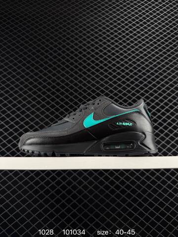 Nike Air Max 90 Black Dark Grey Turquoise EU 40-45 Lifestyle - Men's (BS-74512)