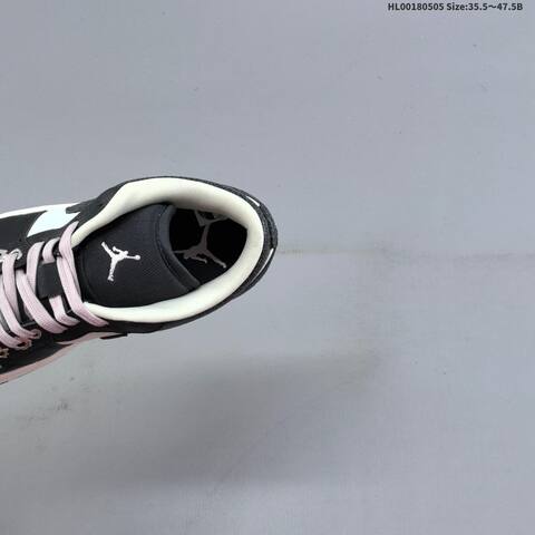 Jordan Air Jordan 1 Low SE Black White With Pale Pink Laces 35 5 47 5 Lifestyle - Unisex (BS-66034)