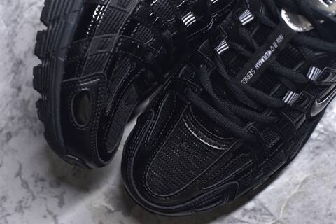 Nike P-6000 Black Metallic Silver Running Shoe BS-59662