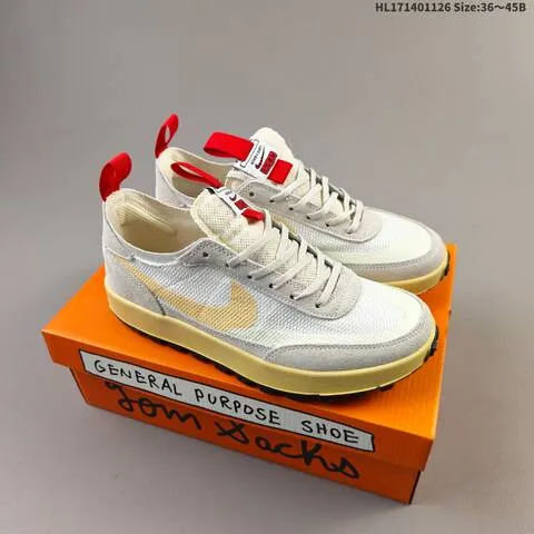Nike Tom Sachs General Purpose Shoe white light grey pale yellow red EU 36-45 sneaker