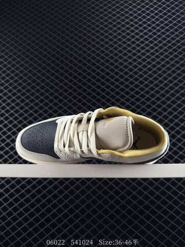 Jordan Air Jordan 1 Low SE Light Grey Dark Off White Yellow Black EU 36-46 Sneaker - Unisex (BS-81164)