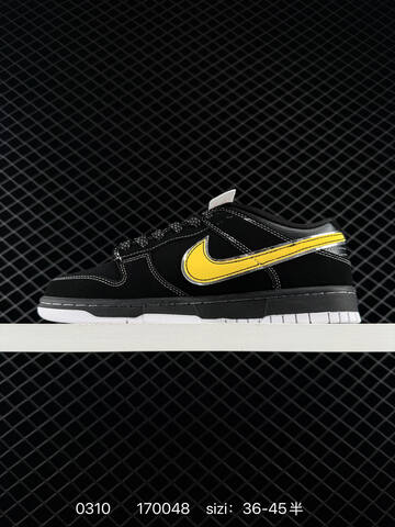 Nike Dunk Low Retro Black Yellow White EU 36-45 Skate - Unisex (BS-72710)