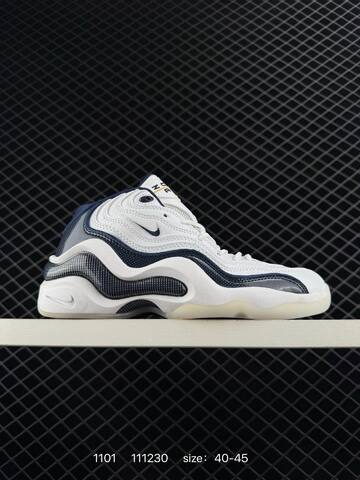Nike Air Foamposite Pro White Navy 40-45 Basketball - Men's (BS-74428)