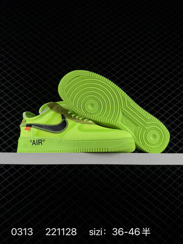 Nike Air Force 1 Low Off-White Volt Black And Black White EU 36-46 5 Lifestyle - Unisex (BS-72670)