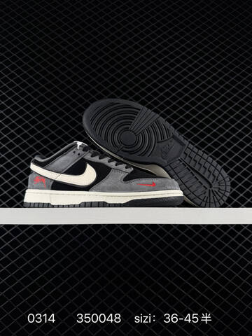 Nike Dunk Low Retro Black Grey White With Red Accents EU 36-45 Skate - Unisex (BS-72649)