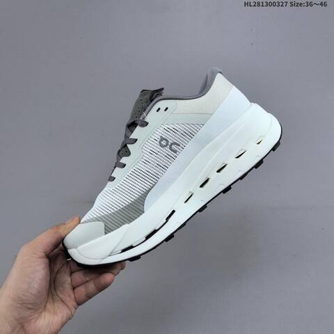 On Cloudultra 3 White Grey Orange EU 36-46 Trail Shoe Trail Running Sneakers - Unisex (BS-69659)