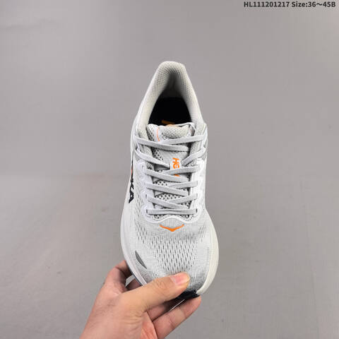 HOKA ONE ONE Bondi 9 Light Grey White Light Blue Orange Black EU 36-45 Running Shoe Running Sneakers - Unisex (BS-69430)
