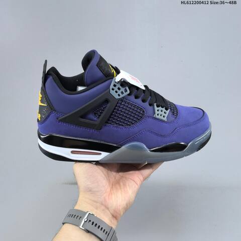 Jordan Air Jordan 4 Retro White Pink Green And Purple Black Gray EU 36-48 Basketball - Unisex (BS-66225)