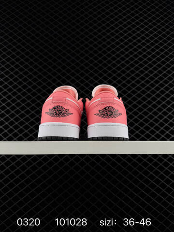 Jordan Air Jordan 1 Low Black White Pink EU 36-46 Basketball Shoe - Unisex BS-79643