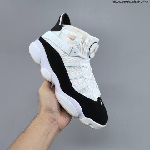Jordan Air Jordan 6 Rings White Black 40 47 Basketball - Men's (BS-67146)