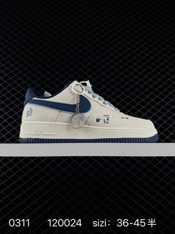 Nike Air Force 1 07 LV8 White Navy Black EU 36-45 Lifestyle - Unisex (BS-72698)
