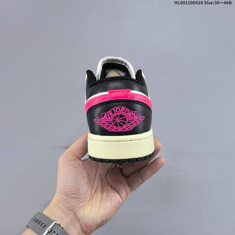 Jordan Air Jordan 1 Low White Black Pink EU 36-46 Basketball - Unisex (BS-66170)