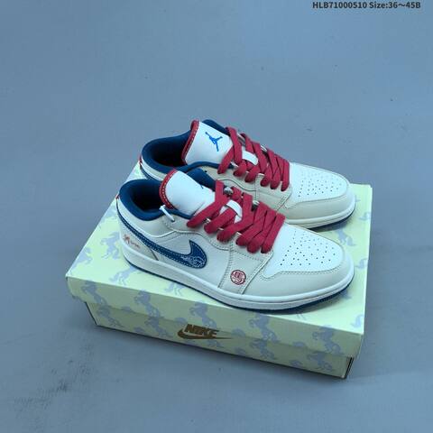 Jordan Air Jordan 1 Low White Red Navy Multicolor EU 36-45 Basketball - Unisex (BS-66000)
