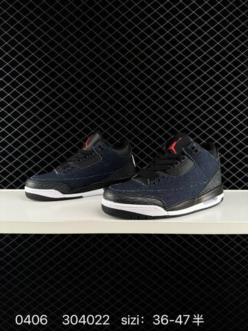 Jordan Air Jordan 3 Retro IH7959 Dark Blue Black White Red EU 36-47 Basketball Shoe - Unisex BS-79541
