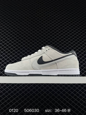 Nike SB Dunk Low Light Gray White Black 36-46 5 Skate - Unisex (BS-73064)