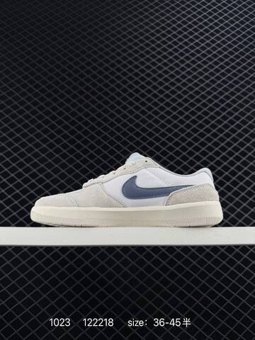 Nike SB Force 58 CZ2959-002 Light Grey White With Blue-grey Swoosh EU 36-45 Skate - Unisex (BS-74631)