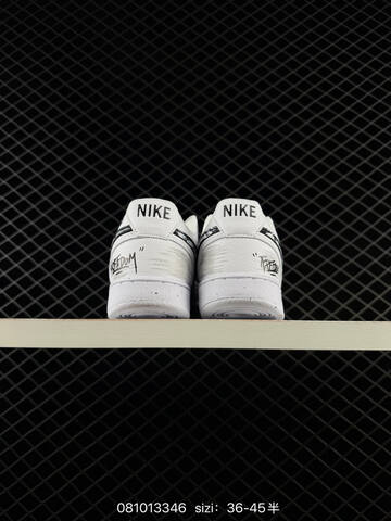 Nike Court Vision Low DIY White Black Silver EU 36-45 Skate Shoe - Unisex BS-69853