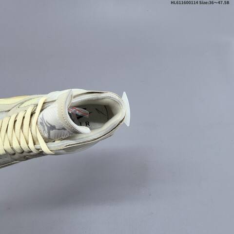 Nike Air Jordan 4 Retro x Off-White Cream Sail Cream 36 47 5 Casual - Unisex (BS-66971)