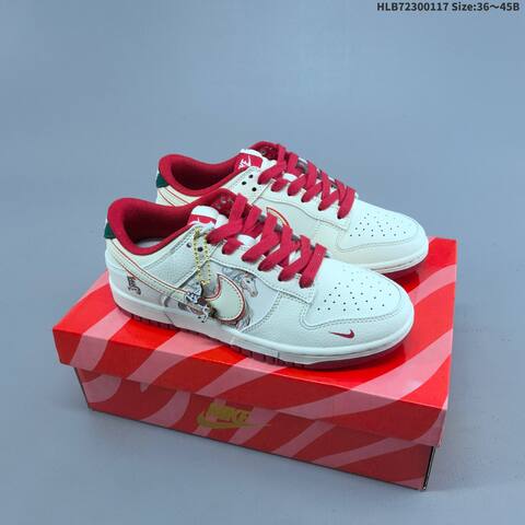 Nike Dunk Low Off White Red Navy Green EU 36-45 Skate Shoe - Unisex BS-61950