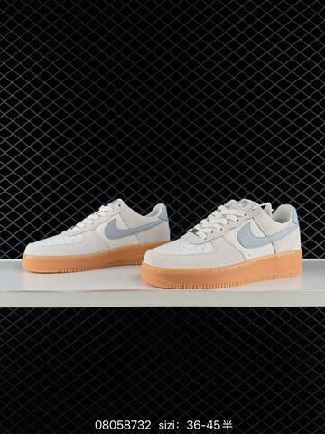 Nike Air Force 1 07 Low Off White Light Grey Gum Brown EU 36-45 Skate - Unisex (BS-69943)